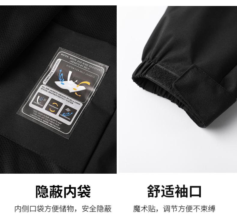 【高支防水】秋季男女同款可拆卸冲锋衣外套(图20)