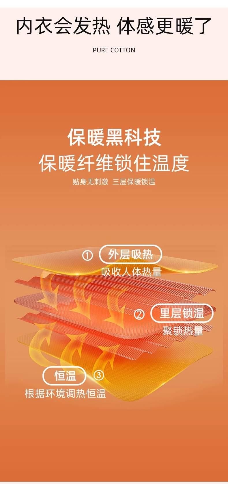 高弹发热纤维男女保暖内衣套装(图2)