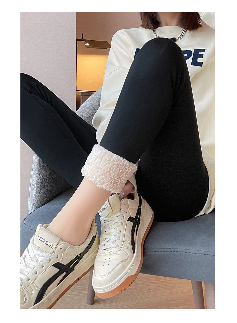 【抗寒-30℃】厚实棉密抗寒蓄热芭比裤特厚云朵绒紧实收腹立体塑性秋冬打底裤高回弹面料内置提臀带鲨鱼裤(图21)