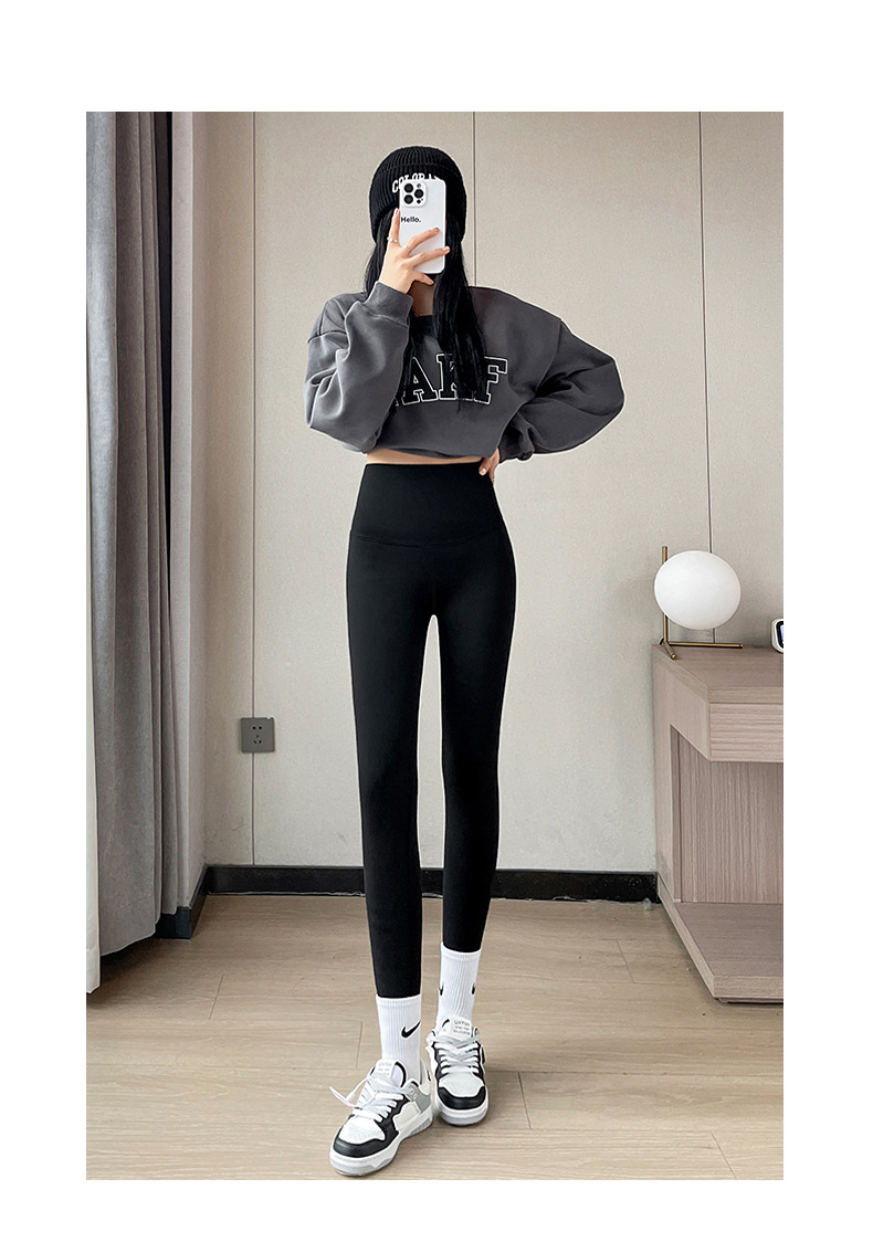 【抗寒-30℃】厚实棉密抗寒蓄热芭比裤特厚云朵绒紧实收腹立体塑性秋冬打底裤高回弹面料内置提臀带鲨鱼裤(图19)