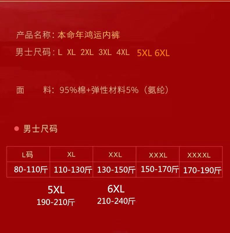 【鸿运加身 蛇年大吉】男土大红本命年内裤可爱四角棉平角裤(图7)