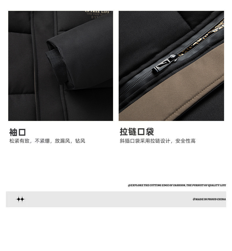 【防风拒水 速热循环】抗皱垂顺石墨烯加绒加厚棉服(图4)