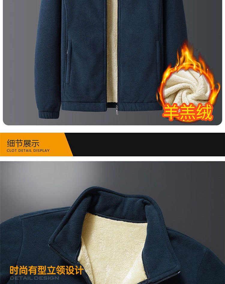 【保暖透气 循环锁温】秋冬宽松加绒加厚夹克休闲保暖抓绒外套开衫(图12)