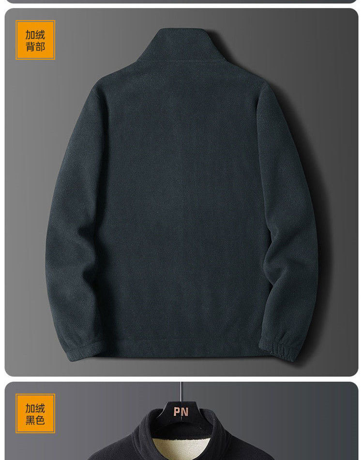 【保暖透气 循环锁温】秋冬宽松加绒加厚夹克休闲保暖抓绒外套开衫(图10)