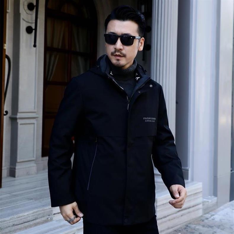 【甄选选材 亲肤柔软】2024冬季高档黄金内胆可拆卸中长款新款派克服男士保暖休闲外套(图11)