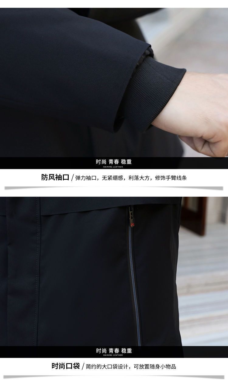 【甄选选材 亲肤柔软】2024冬季高档黄金内胆可拆卸中长款新款派克服男士保暖休闲外套(图12)