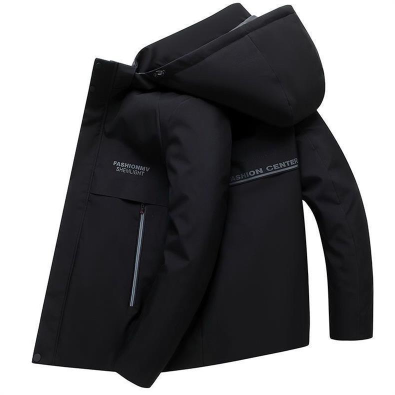 【甄选选材 亲肤柔软】2024冬季高档黄金内胆可拆卸中长款新款派克服男士保暖休闲外套(图1)