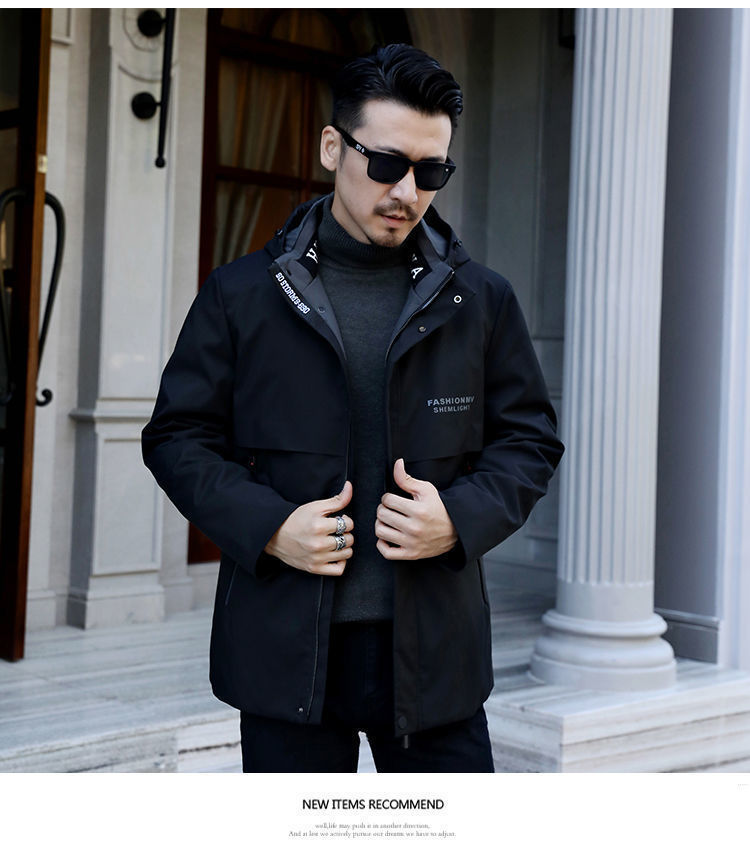 【甄选选材 亲肤柔软】2024冬季高档黄金内胆可拆卸中长款新款派克服男士保暖休闲外套(图2)