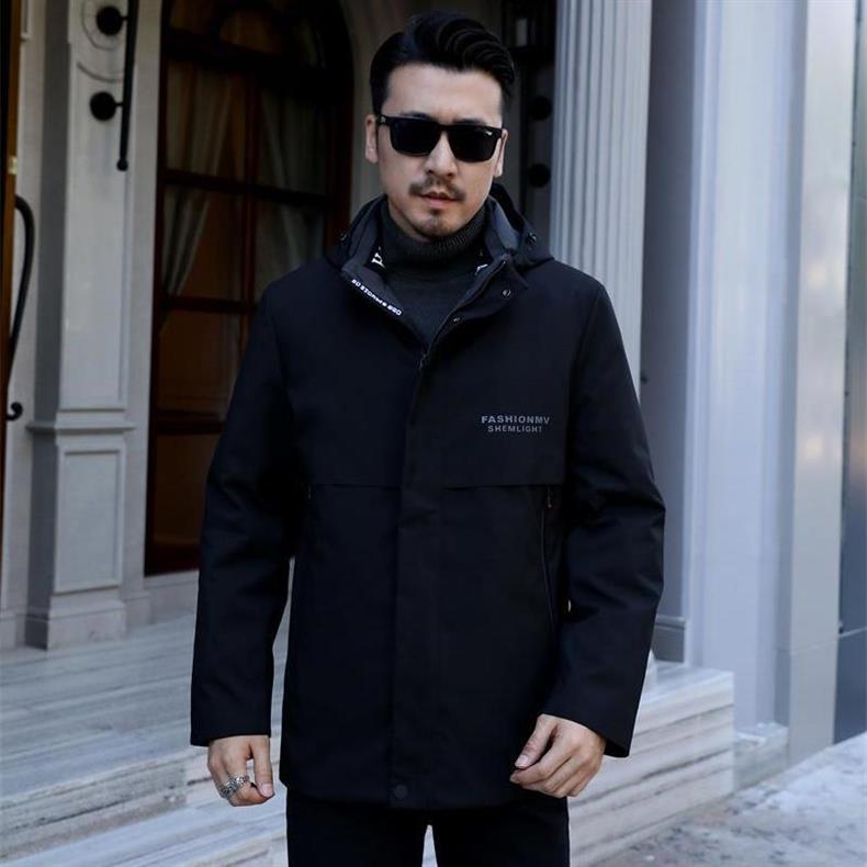 【甄选选材 亲肤柔软】2024冬季高档黄金内胆可拆卸中长款新款派克服男士保暖休闲外套(图8)