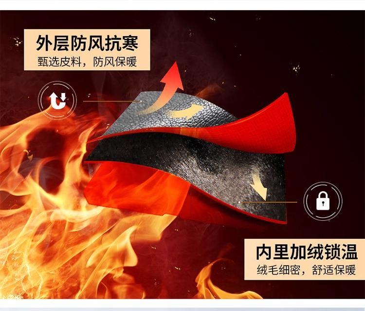 【加绒加厚】柔软耐穿耐磨防风保暖皮夹克(图3)