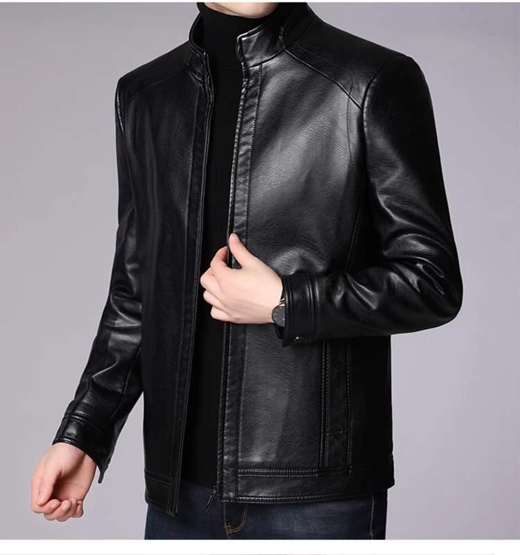 【加绒加厚】柔软耐穿耐磨防风保暖皮夹克(图11)