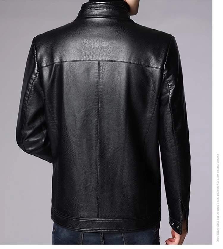 【加绒加厚】柔软耐穿耐磨防风保暖皮夹克(图12)