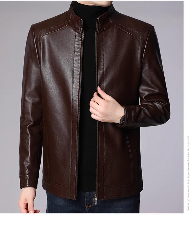 【加绒加厚】柔软耐穿耐磨防风保暖皮夹克(图15)