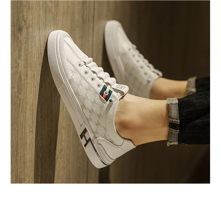 【潮流帅气 舒适透气】夏季新款百搭运动男士休闲小白板鞋(图12)