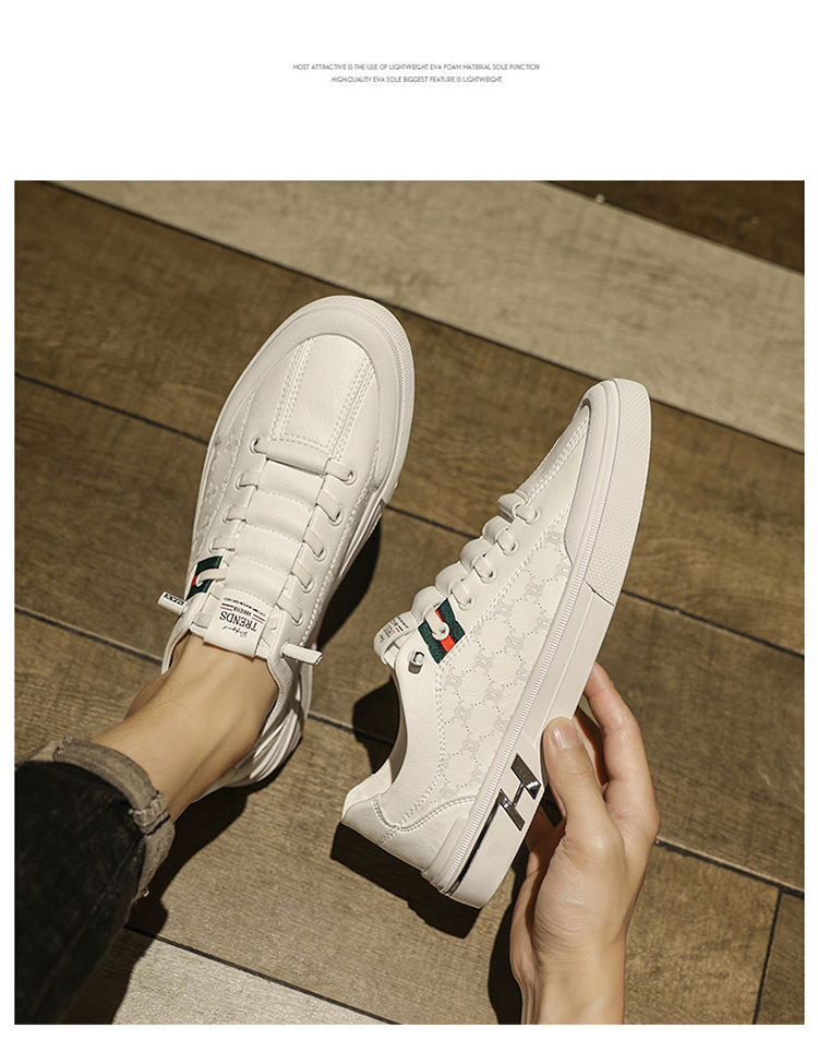【潮流帅气 舒适透气】夏季新款百搭运动男士休闲小白板鞋(图14)