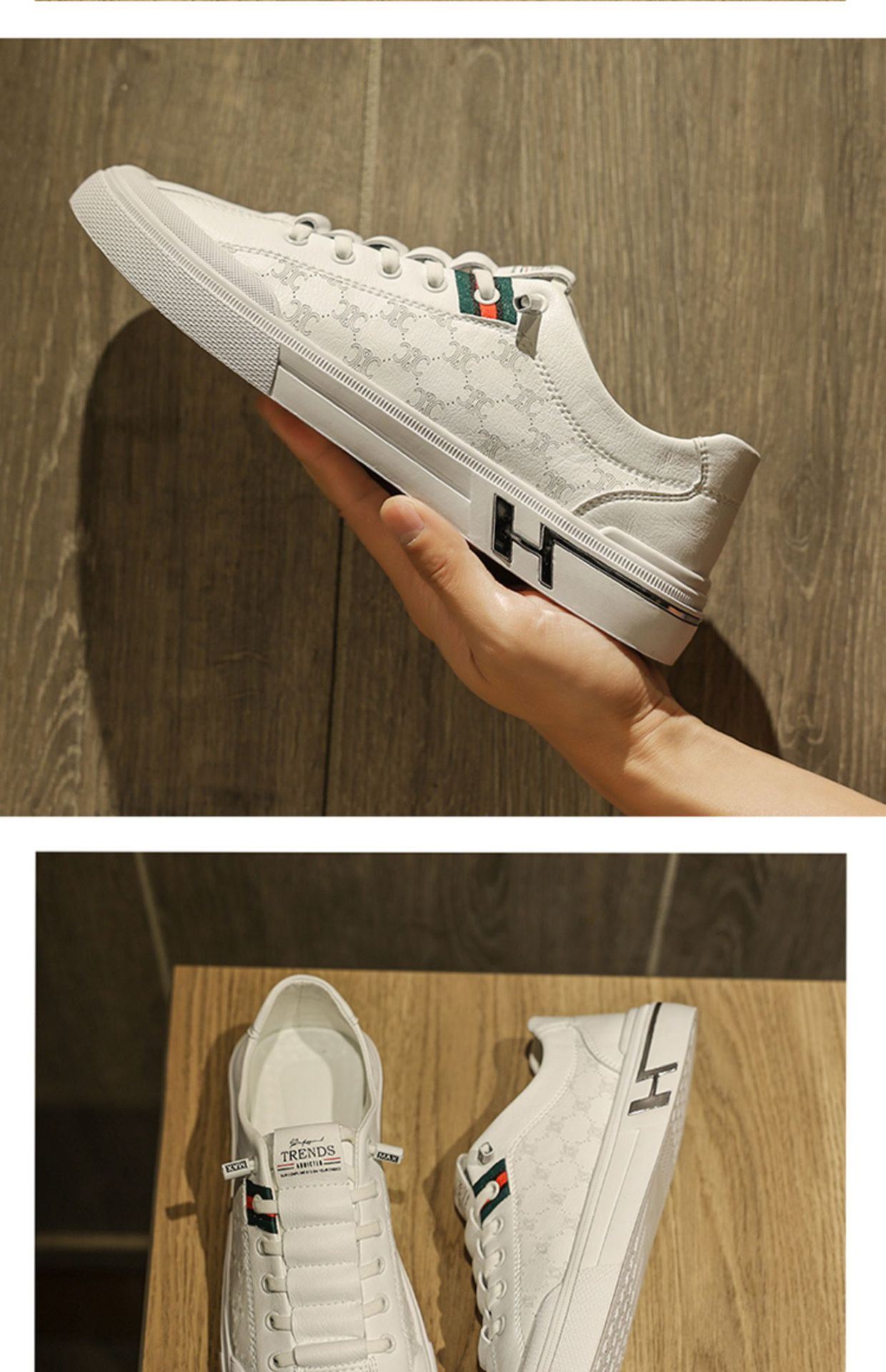 【潮流帅气 舒适透气】夏季新款百搭运动男士休闲小白板鞋(图17)