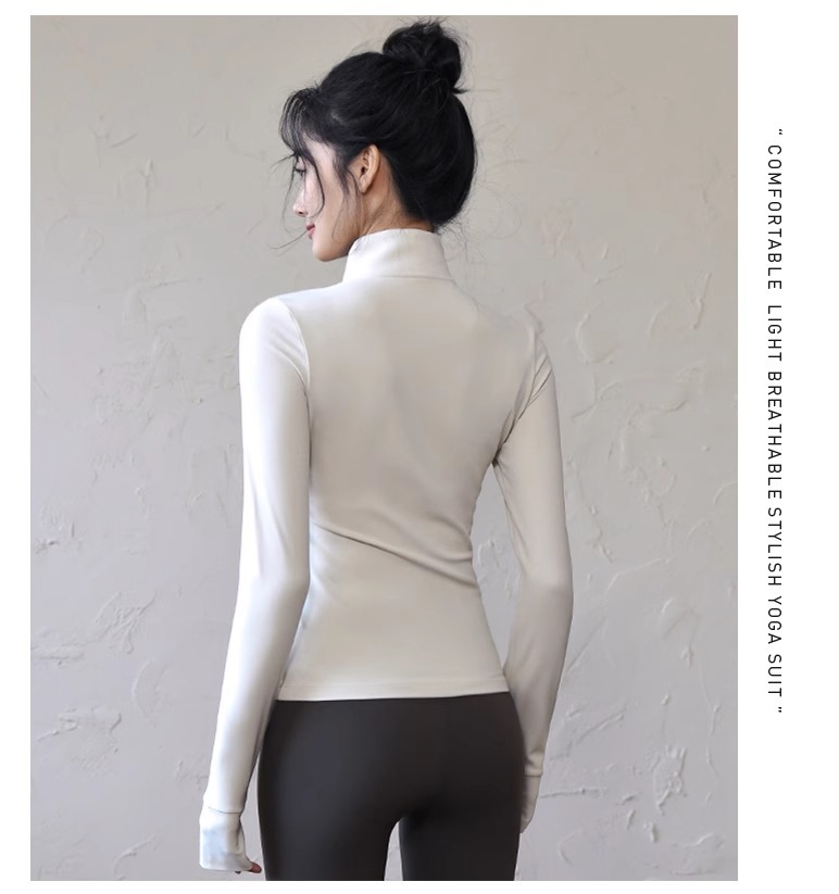 【高级质感 舒适亲肤】lulu瑜伽服上衣高级女长袖速干运动户外健身服套装(图3)