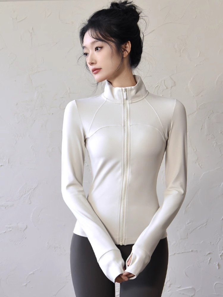 【高级质感 舒适亲肤】lulu瑜伽服上衣高级女长袖速干运动户外健身服套装(图5)