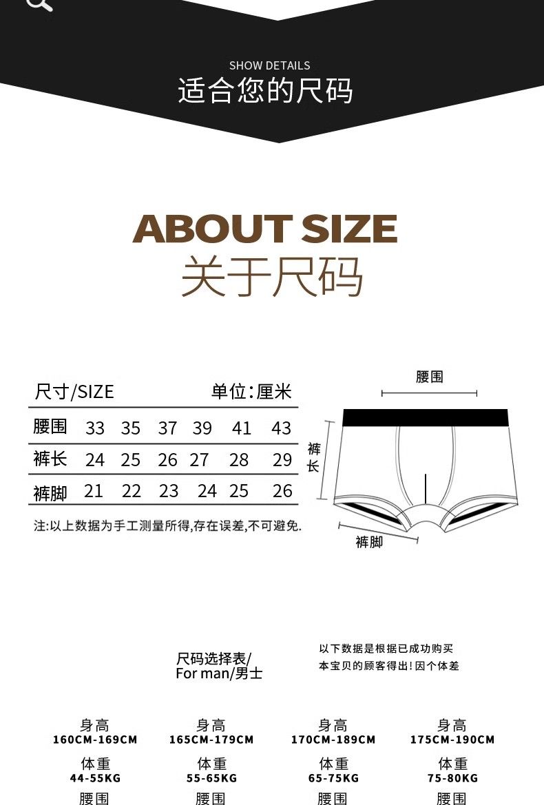 【拍一发六 透气抗菌】夏季薄平角男士石墨烯内裤礼盒装(图14)