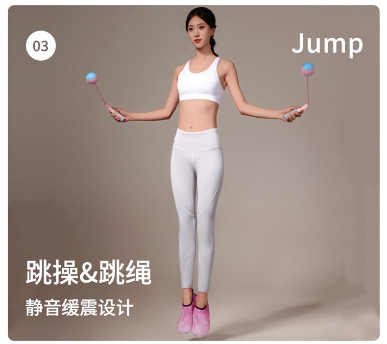 【透气不闷 裸感轻盈】室内健身女跳操训练跳绳跳舞运动瑜伽鞋(图4)